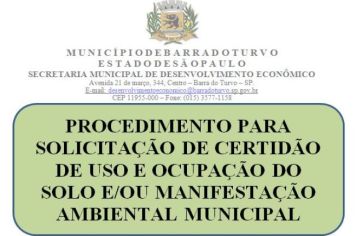Certidão de uso e ocupação do solo e/ou Manifestação Ambiental Municipal 