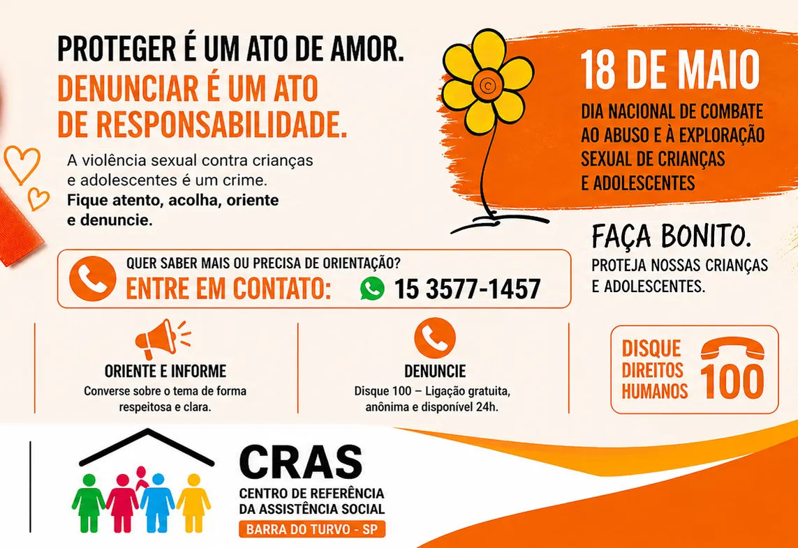 Maio Laranja: denunciar é um ato de responsabilidade