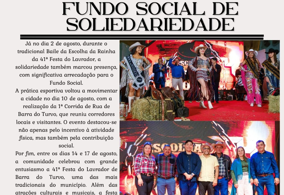 Solidariedade em Ação em Barra do Turvo