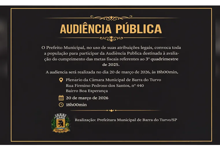 Audiência Pública de Avaliação das Metas Fiscais